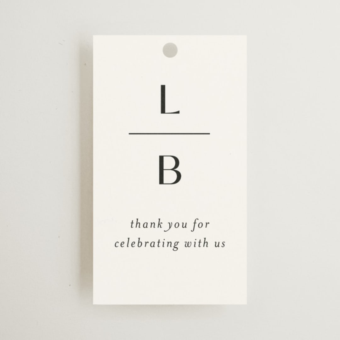 "Loren" - Wedding Favor Tags in Cotton by Christie Garcia - Front