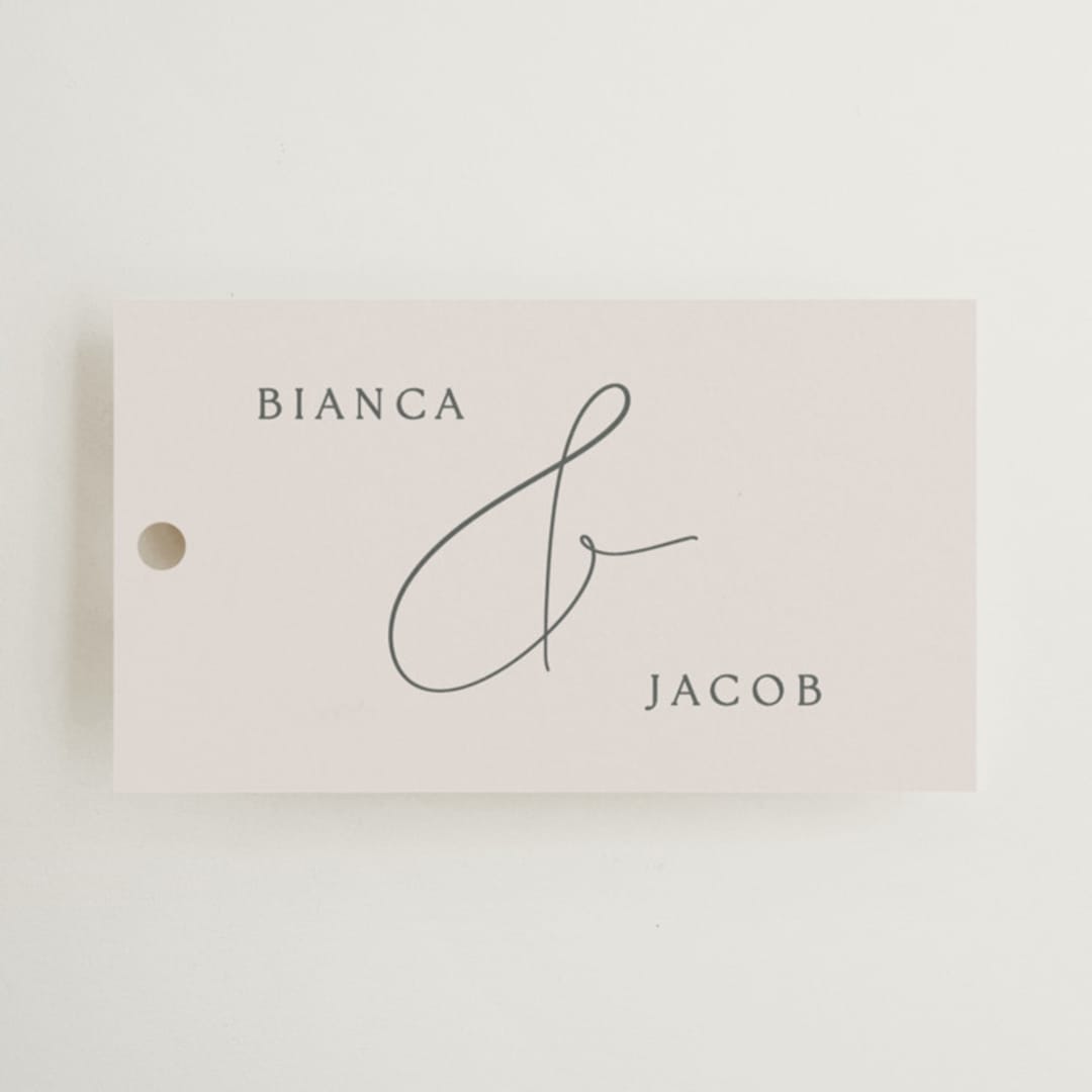 "Eloquent" - Wedding Favor Tags in Ivory by Angela Thompson - Front