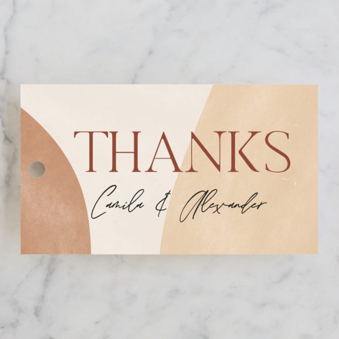 "Surface" - Wedding Favor Tags in West by Pixel and Hank - Front