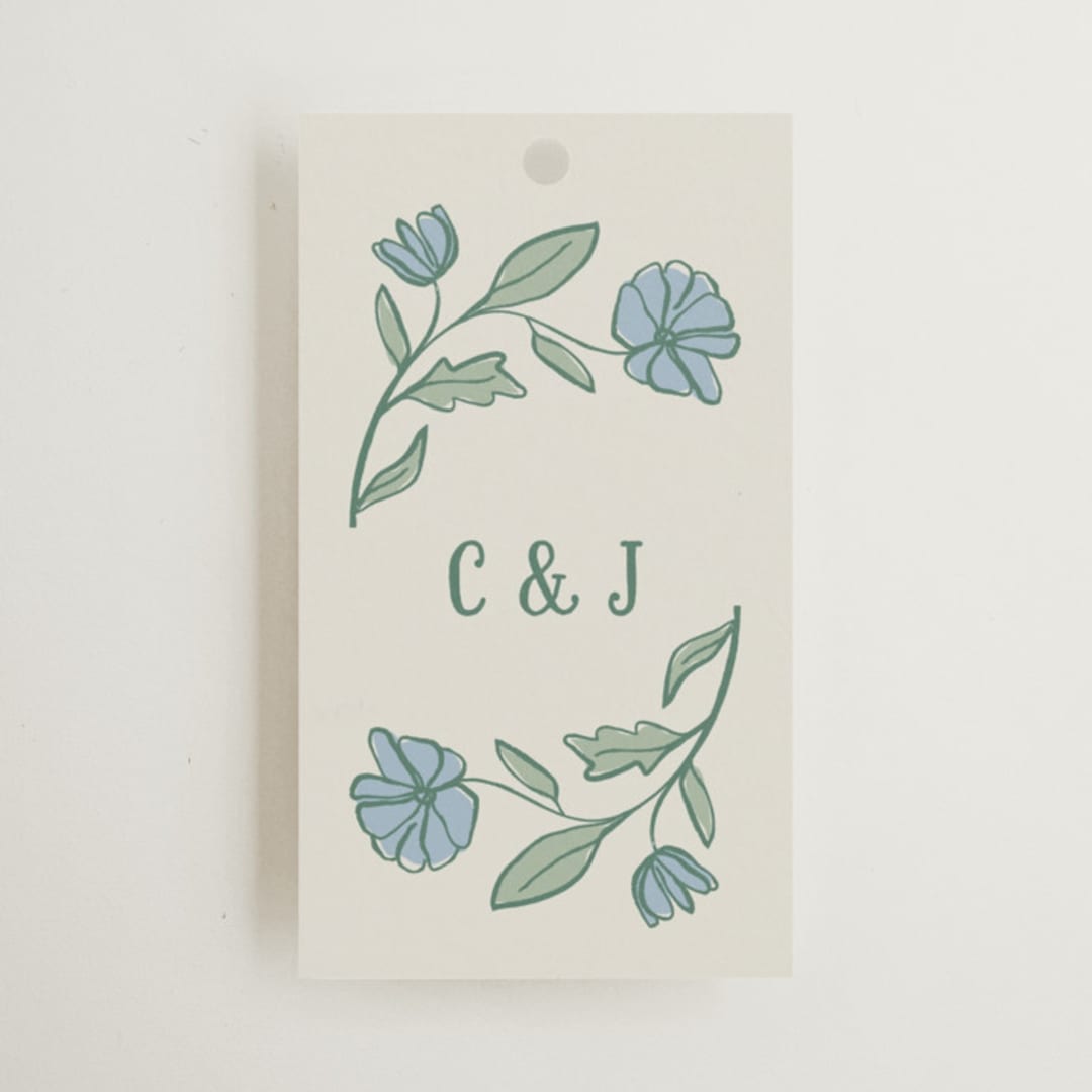 "Botanical" - Wedding Favor Tags in Garden by Kelly Watkins - Front