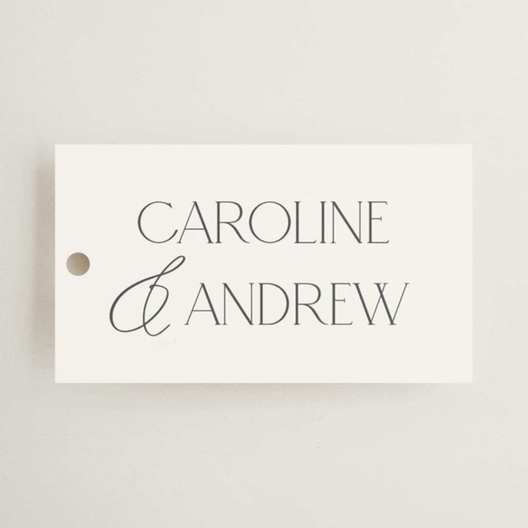 "Contemporary" - Wedding Favor Tags in Cotton by Vanessa Doyle - Front