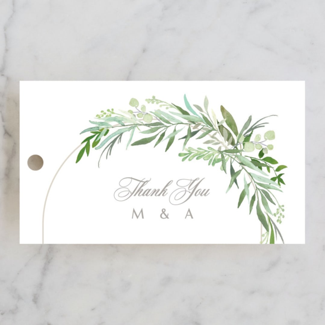 "I do" - Wedding Favor Tags in Fern by Creo Study - Front