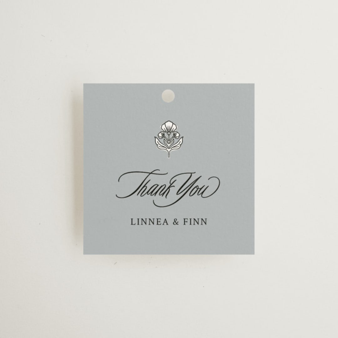 "Sophistique" - Wedding Favor Tags in Linen by Cindy Reynolds - Front