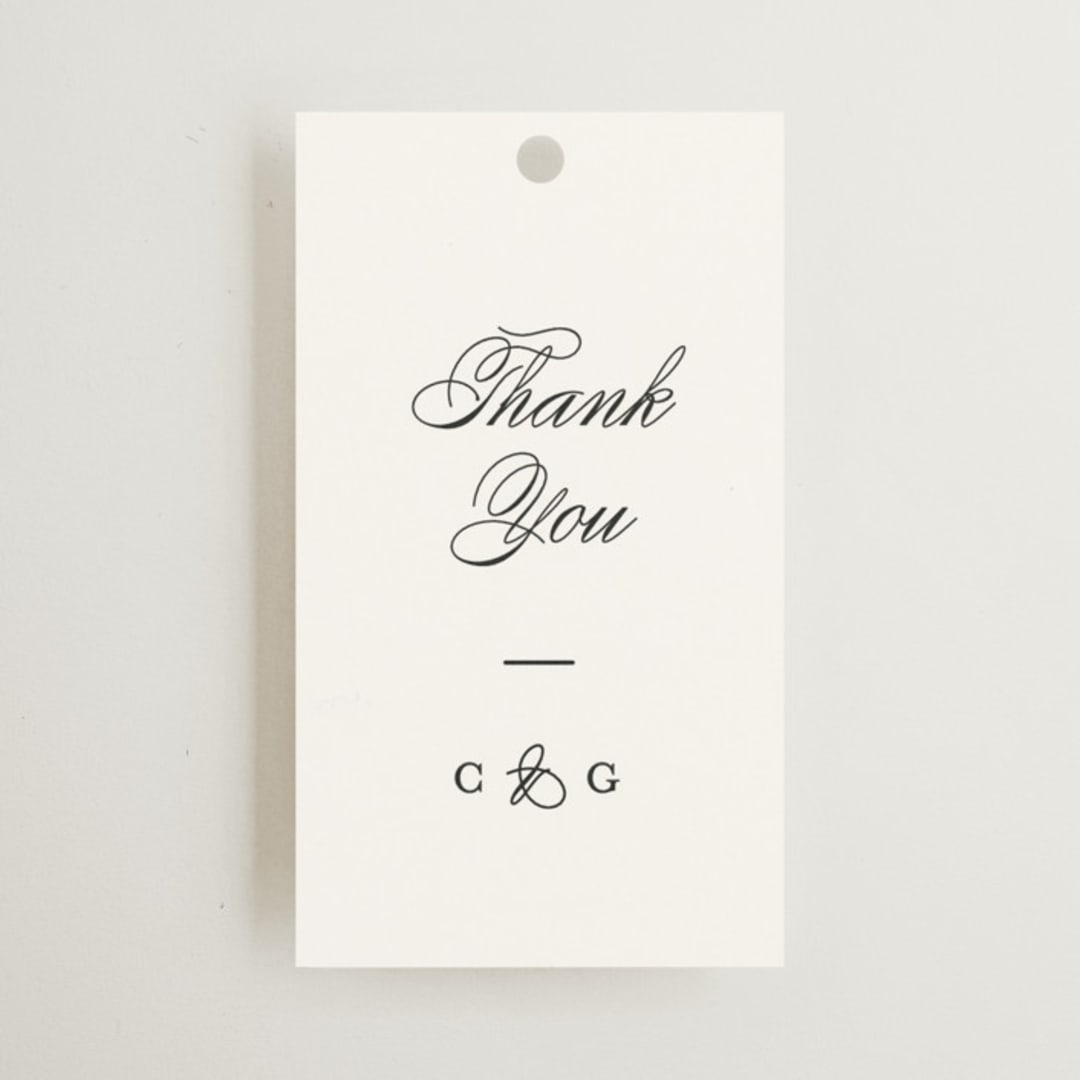 "Timeless Together" - Wedding Favor Tags in Tuxedo by Carolyn MacLaren - Front