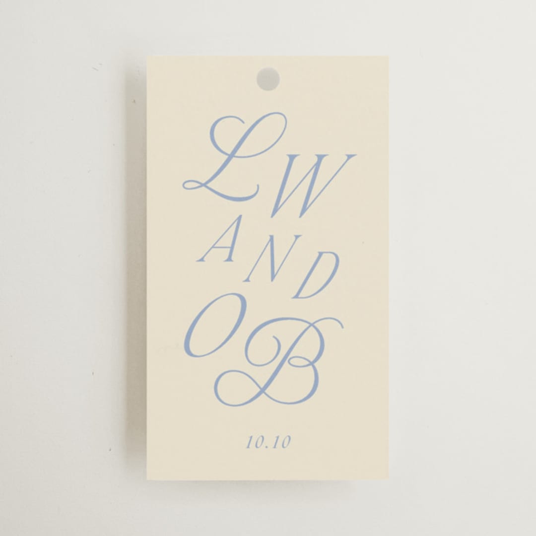 "Luxe" - Wedding Favor Tags in Ocean by Baumbirdy - Front