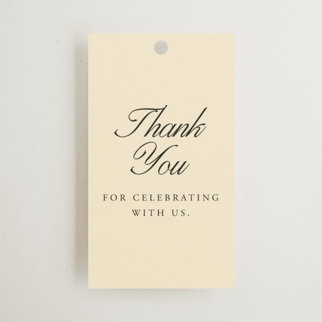 "Elegant and Formal" - Wedding Favor Tags in Sunshine by Jen Ramsey - Front