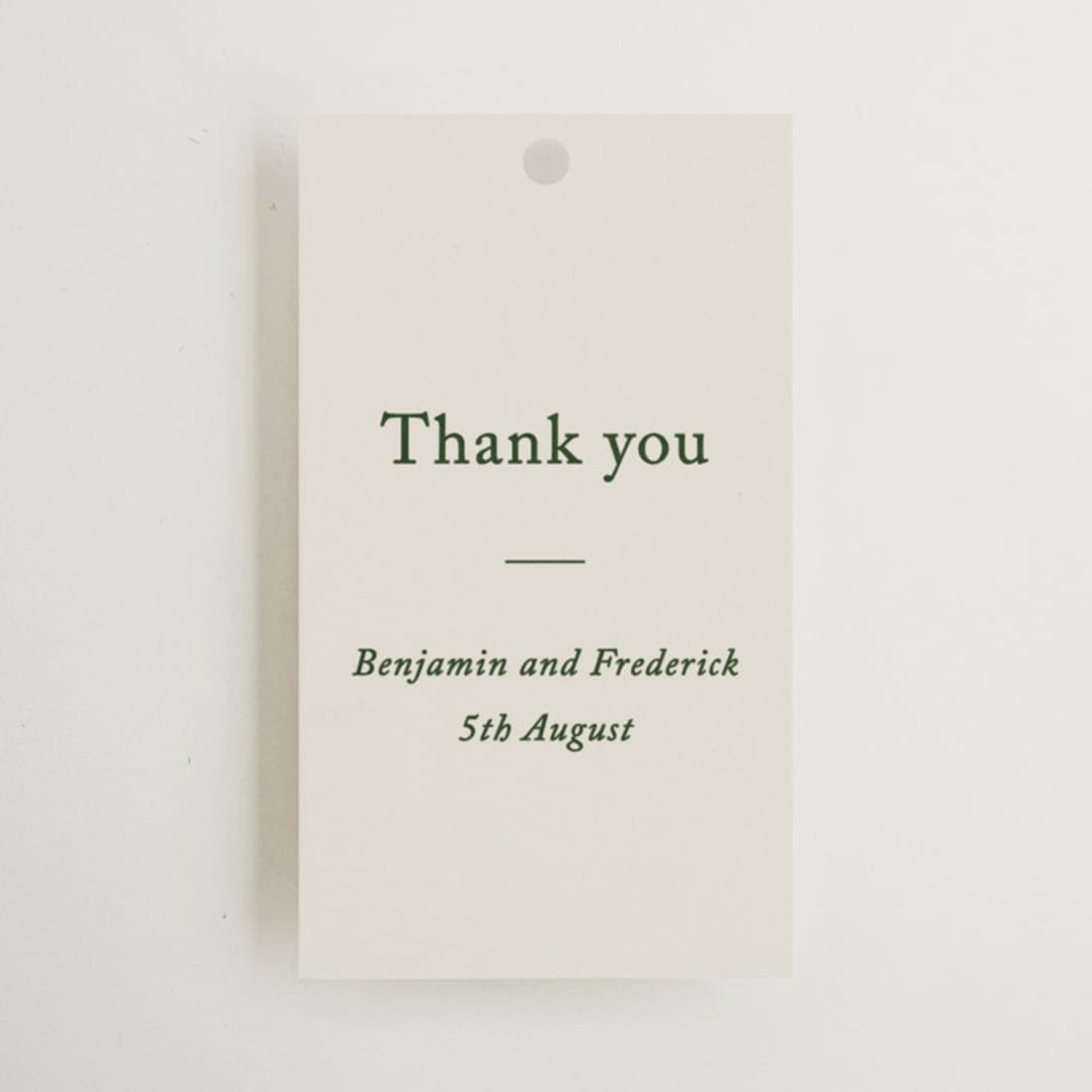 "Editorial" - Wedding Favor Tags in Forest by Bethan - Front