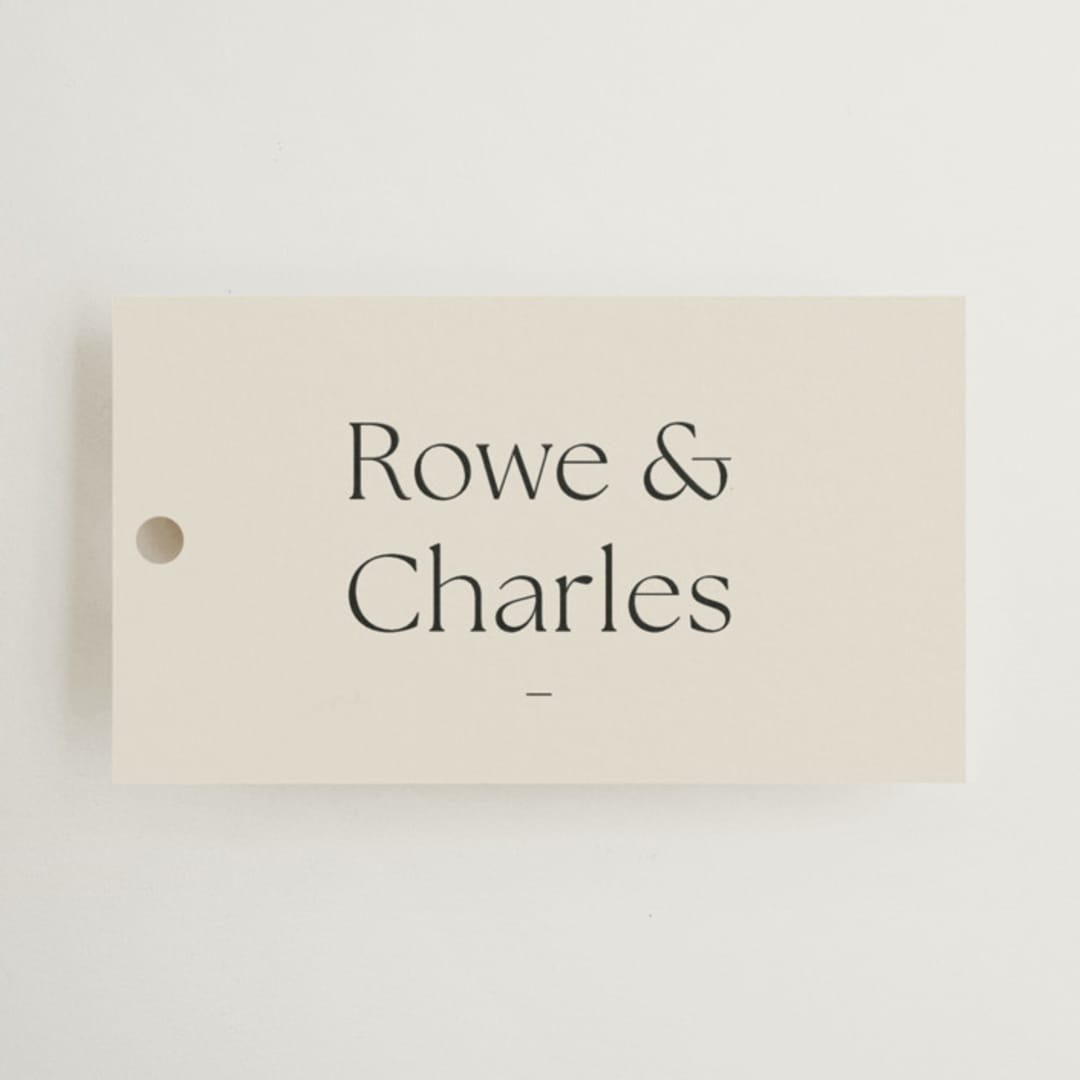 "monogram edit" - Wedding Favor Tags in Sandstone by Sara Hicks Malone - Front