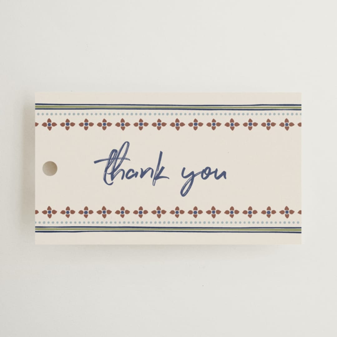 "Vase" - Wedding Favor Tags in Neptune by Kelly Watkins - Front
