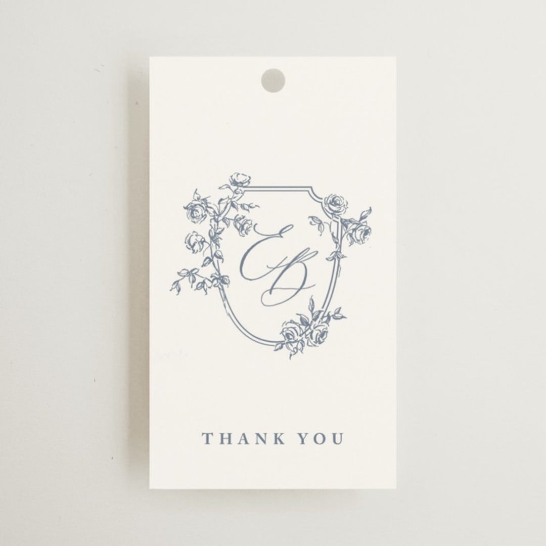 "Close to my Heart" - Wedding Favor Tags in Twilight Whisper by Design Lotus - Front