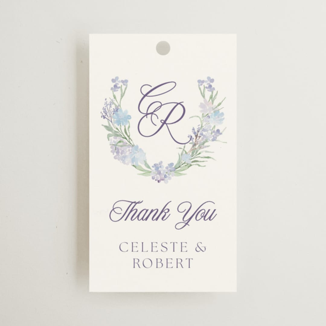 "Hydrangea" - Wedding Favor Tags in Toscana by Claudia Orengo - Front