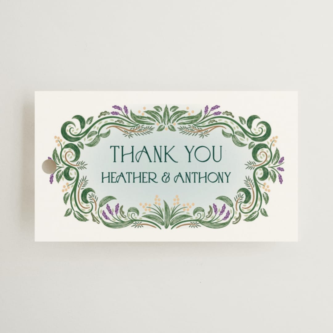 "Sierra" - Wedding Favor Tags in Spruce by Paper Sun Studio - Front