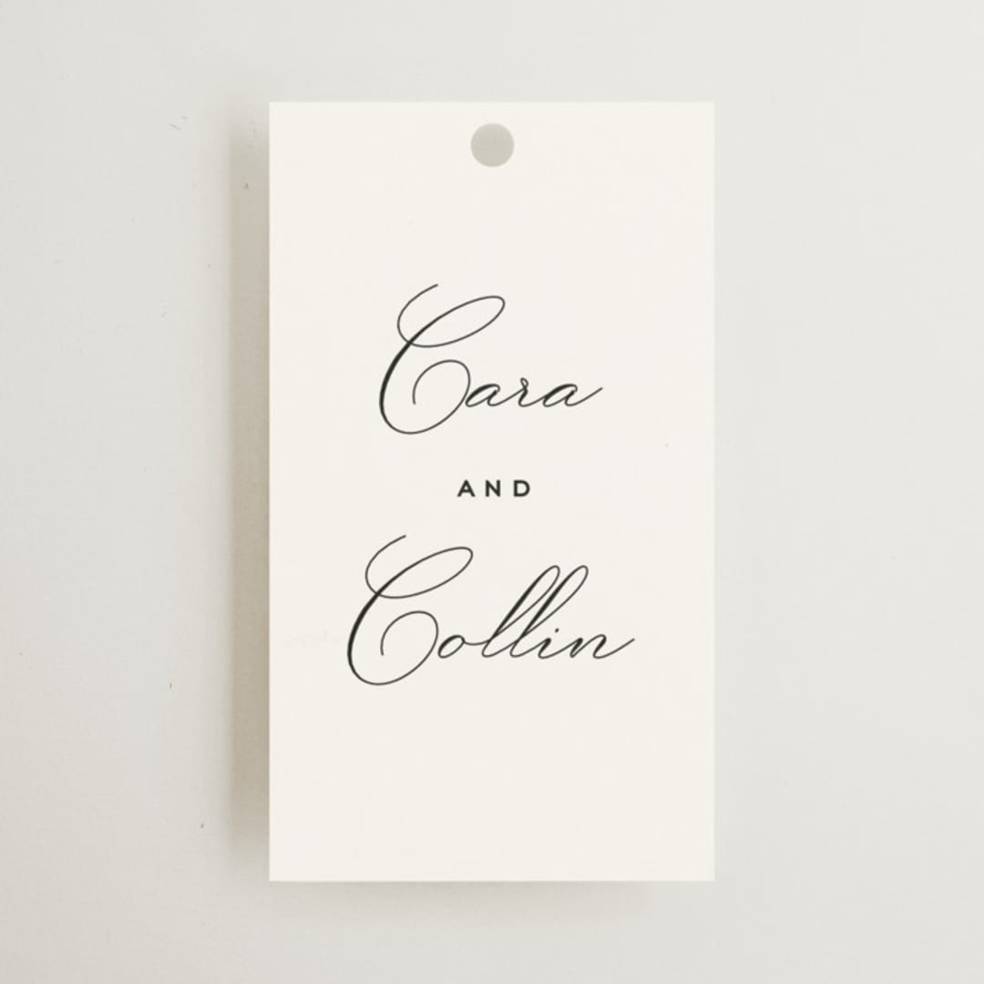 "Limelight" - Wedding Favor Tags in Linen by Olivia Kanaley Inman - Front