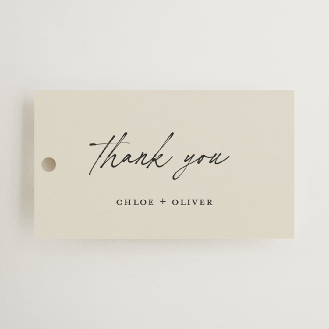 "modern classic" - Wedding Favor Tags in Jasmine by Pippa Shaw - Front