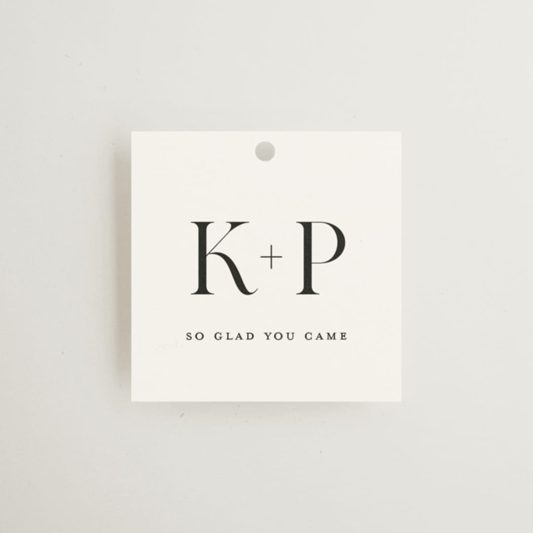 "Embellished Note" - Wedding Favor Tags in Tuxedo by tuldok - Front