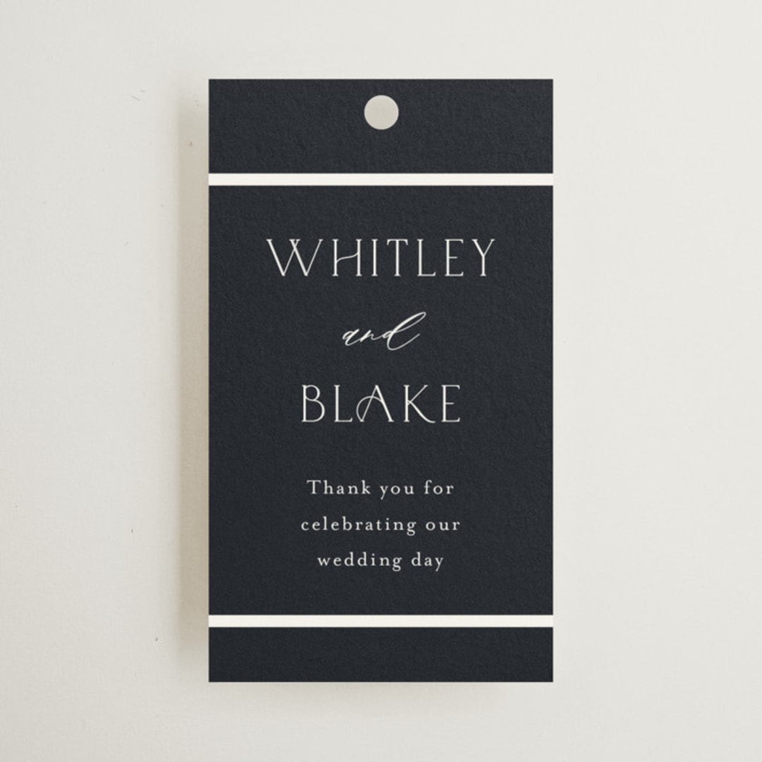 "Luster" - Wedding Favor Tags in Ocean by Stacey Meacham - Front