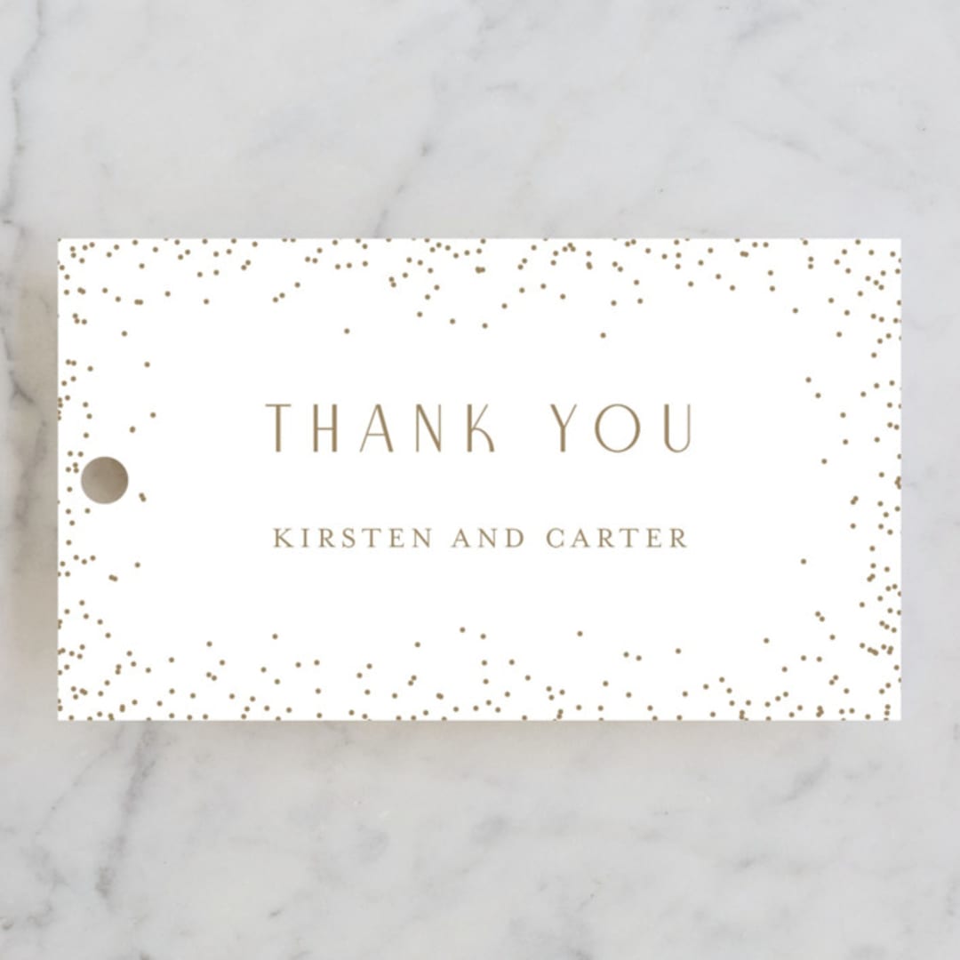 "glitter arch" - Wedding Favor Tags in Champagne by Design Lotus - Front