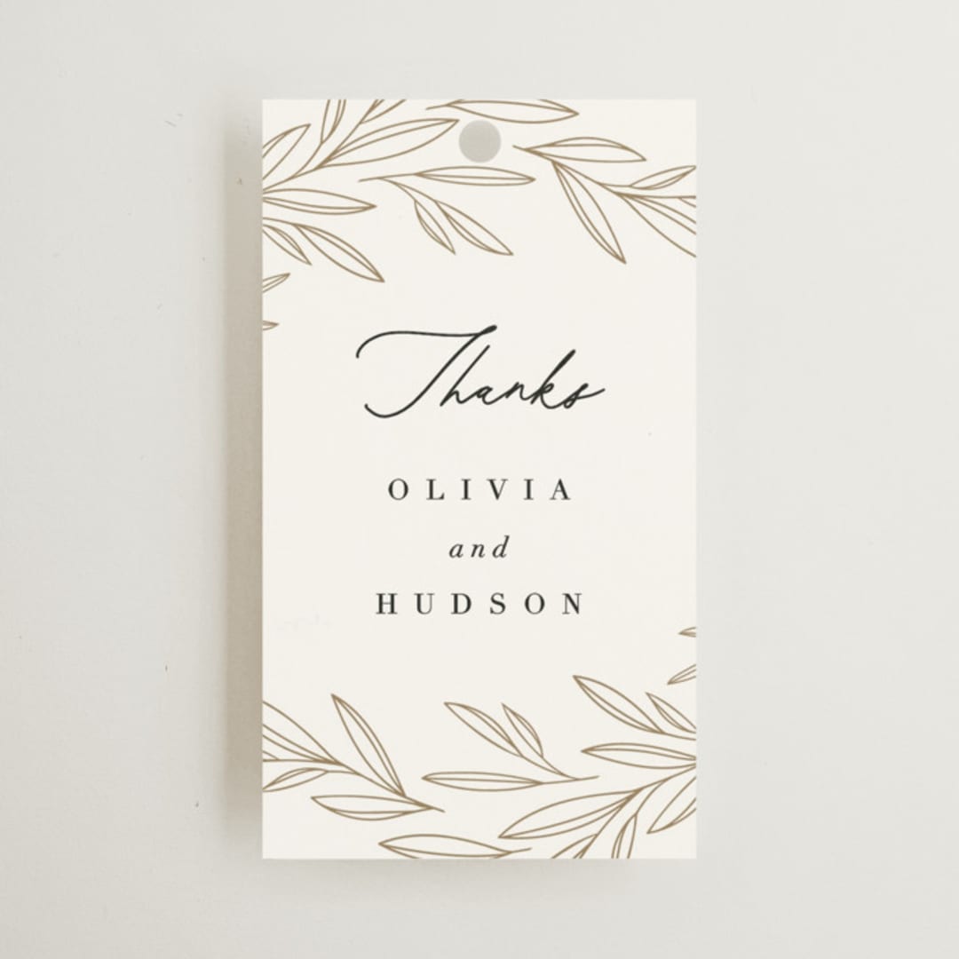 "Bianca" - Wedding Favor Tags in Ink by Kristie Kern - Front