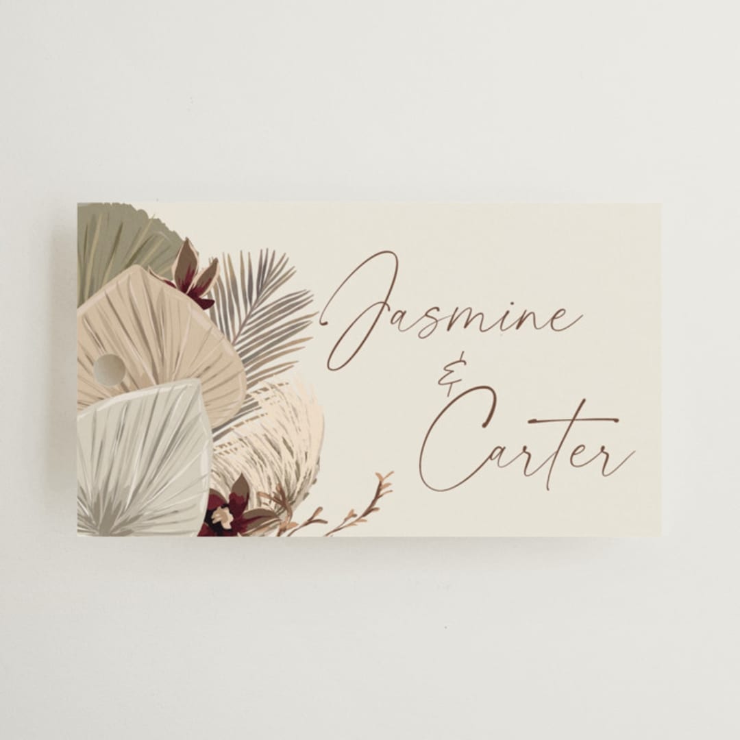 "Jasmine" - Wedding Favor Tags in Dusk by Susan Moyal - Front
