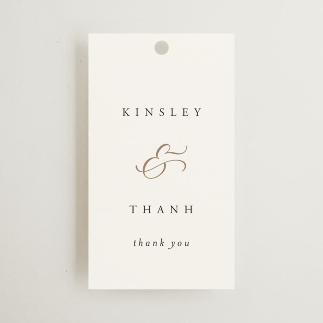 "You & Me" - Wedding Favor Tags in Classique by Design Lotus - Front