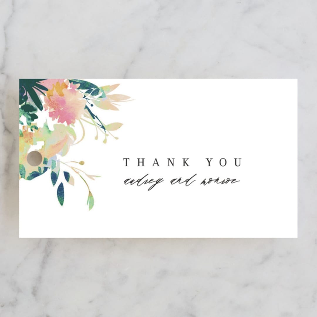 "Pretty Wildflowers" - Wedding Favor Tags in Garden by Lori Wemple - Front