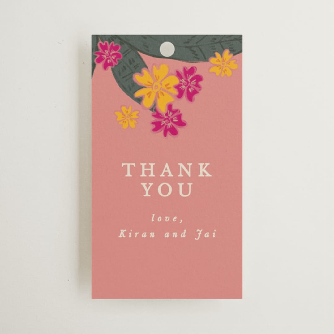 "Phool Bahar" - Wedding Favor Tags in Patta by Creo Study - Front