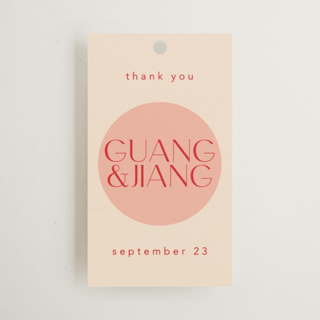 "Unity" - Wedding Favor Tags in Blossom by Hudson meet Rose - Front