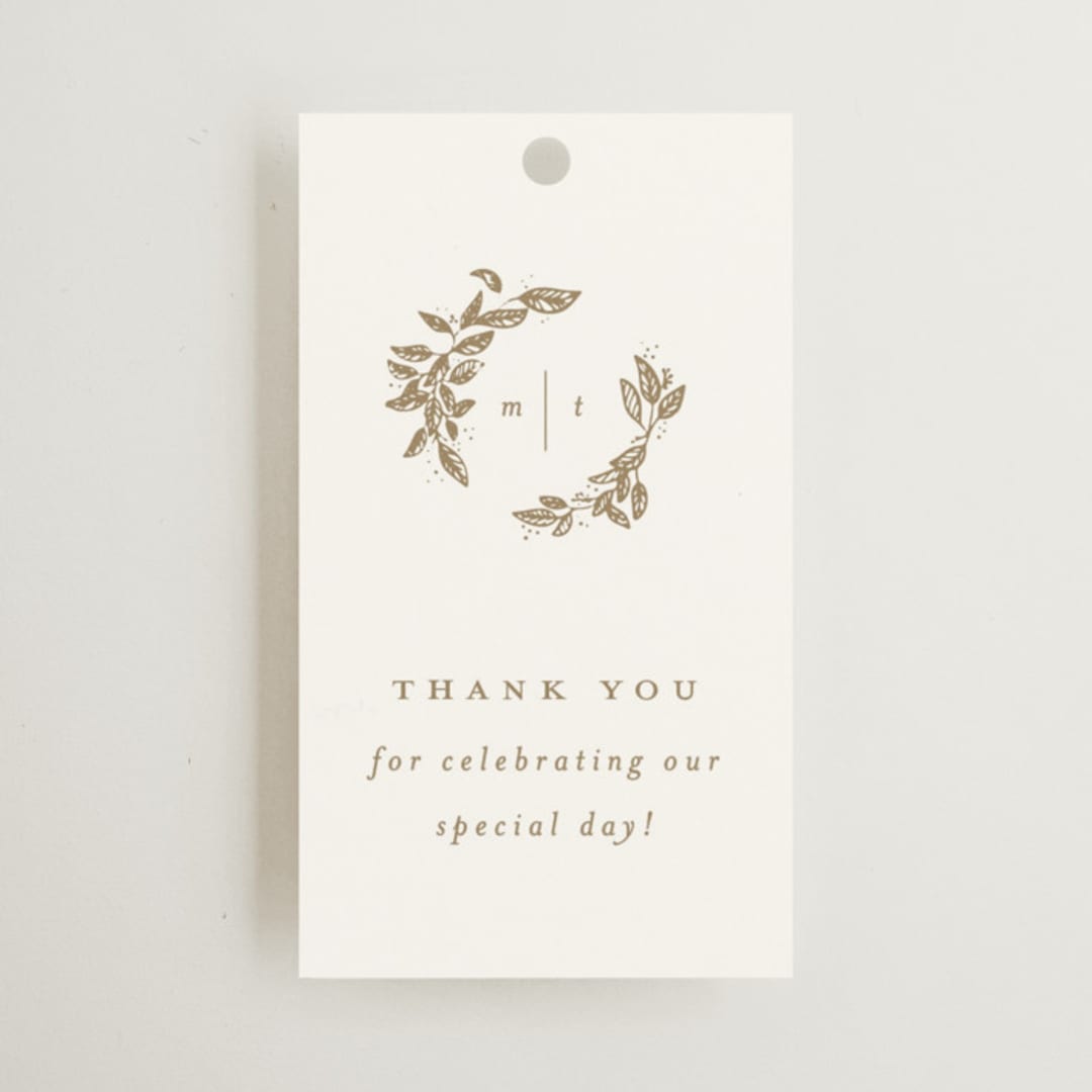"Reflection" - Wedding Favor Tags in Porcelain by Leah Bisch - Front