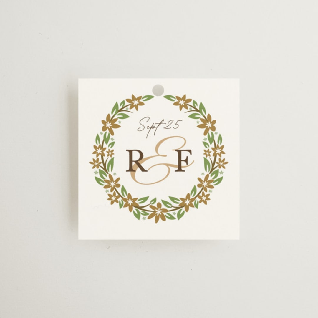"In the country" - Wedding Favor Tags in Forest by Paper Sun Studio - Front