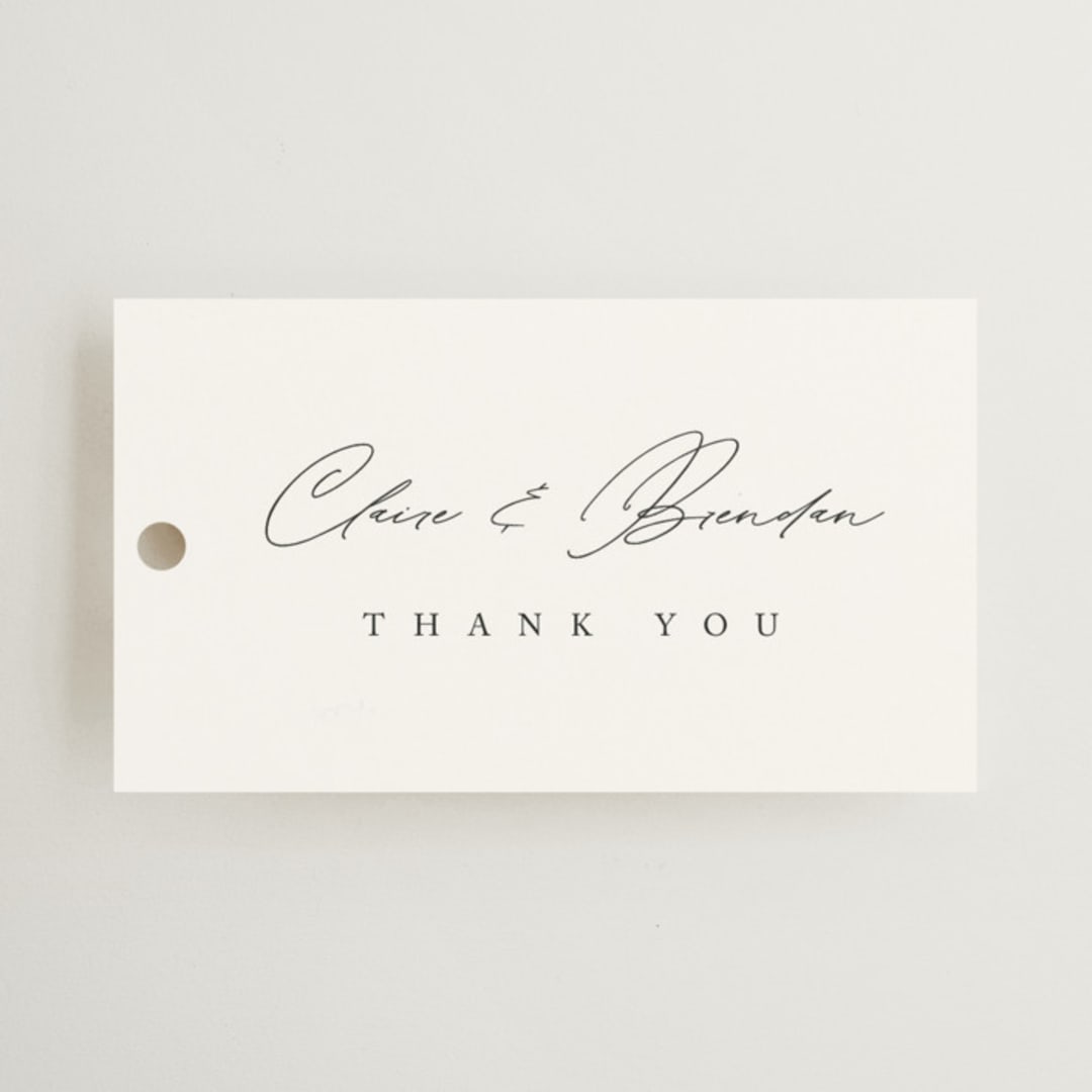 "Gilded Border" - Wedding Favor Tags in Silk by Kelly Schmidt - Front
