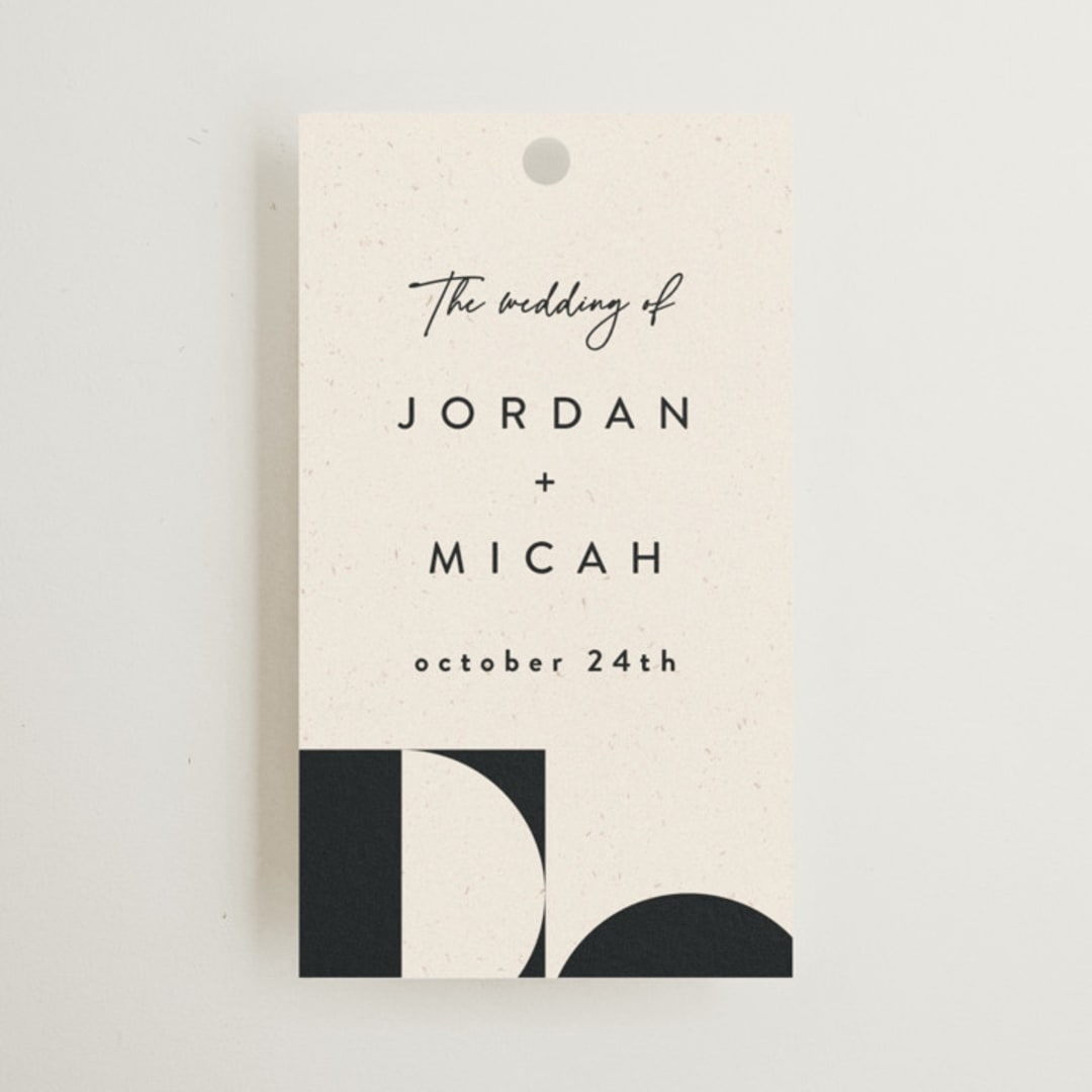 "Kenai" - Wedding Favor Tags in Shadow by Carly Reed Walker - Front