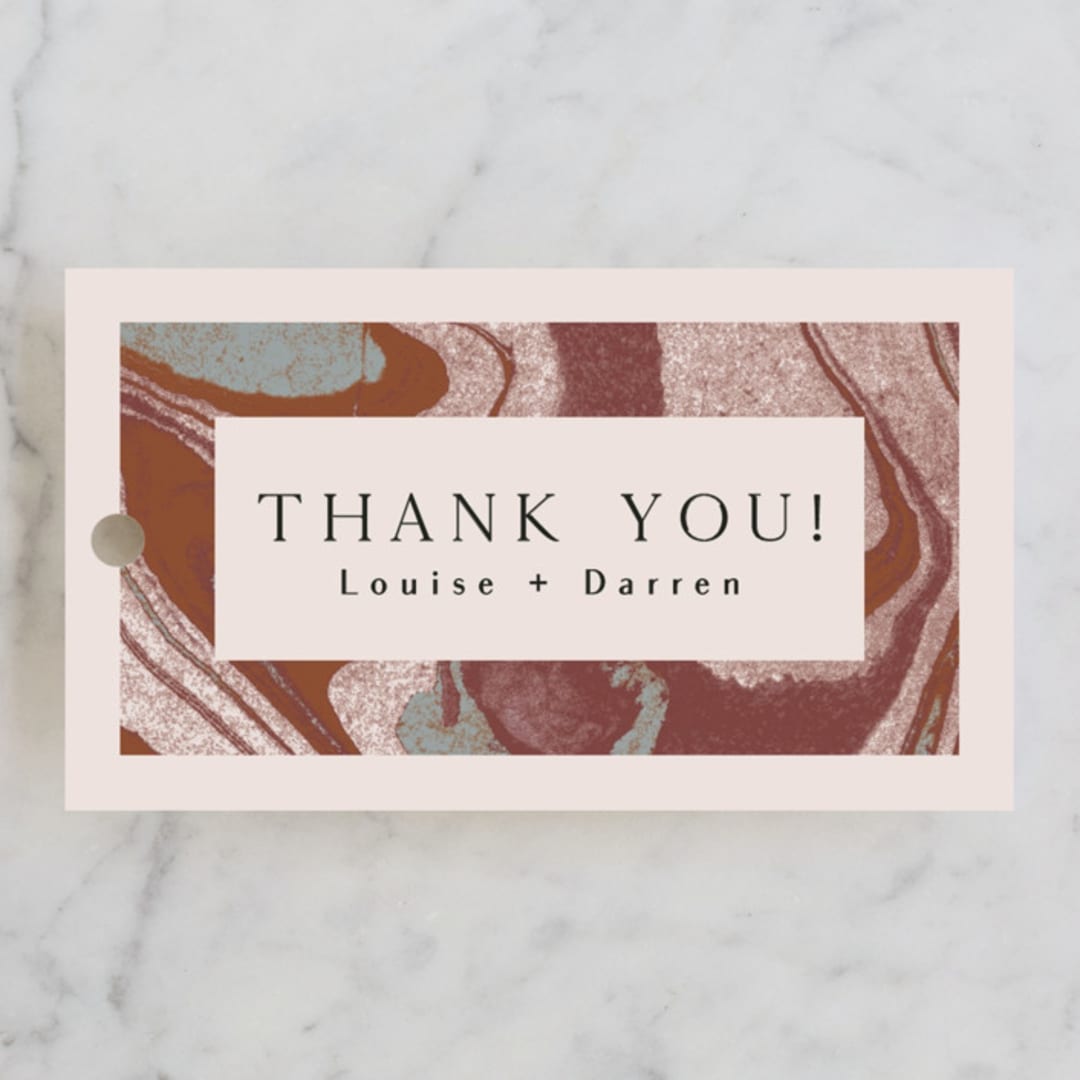 "Jasper" - Wedding Favor Tags in Sandstone by Everett Paper Goods - Front
