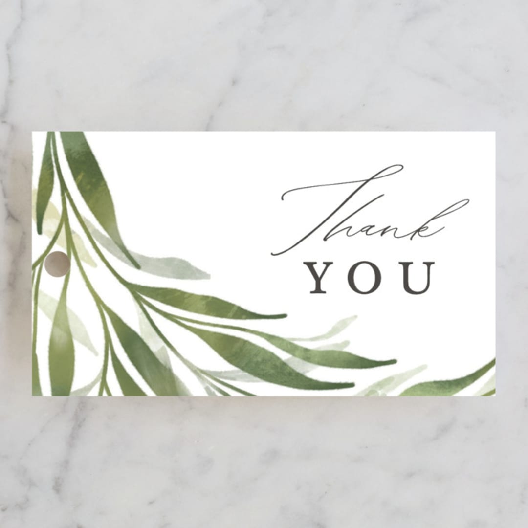 "Orchard" - Wedding Favor Tags in Laurel Bough by Erin L. Wilson - Front