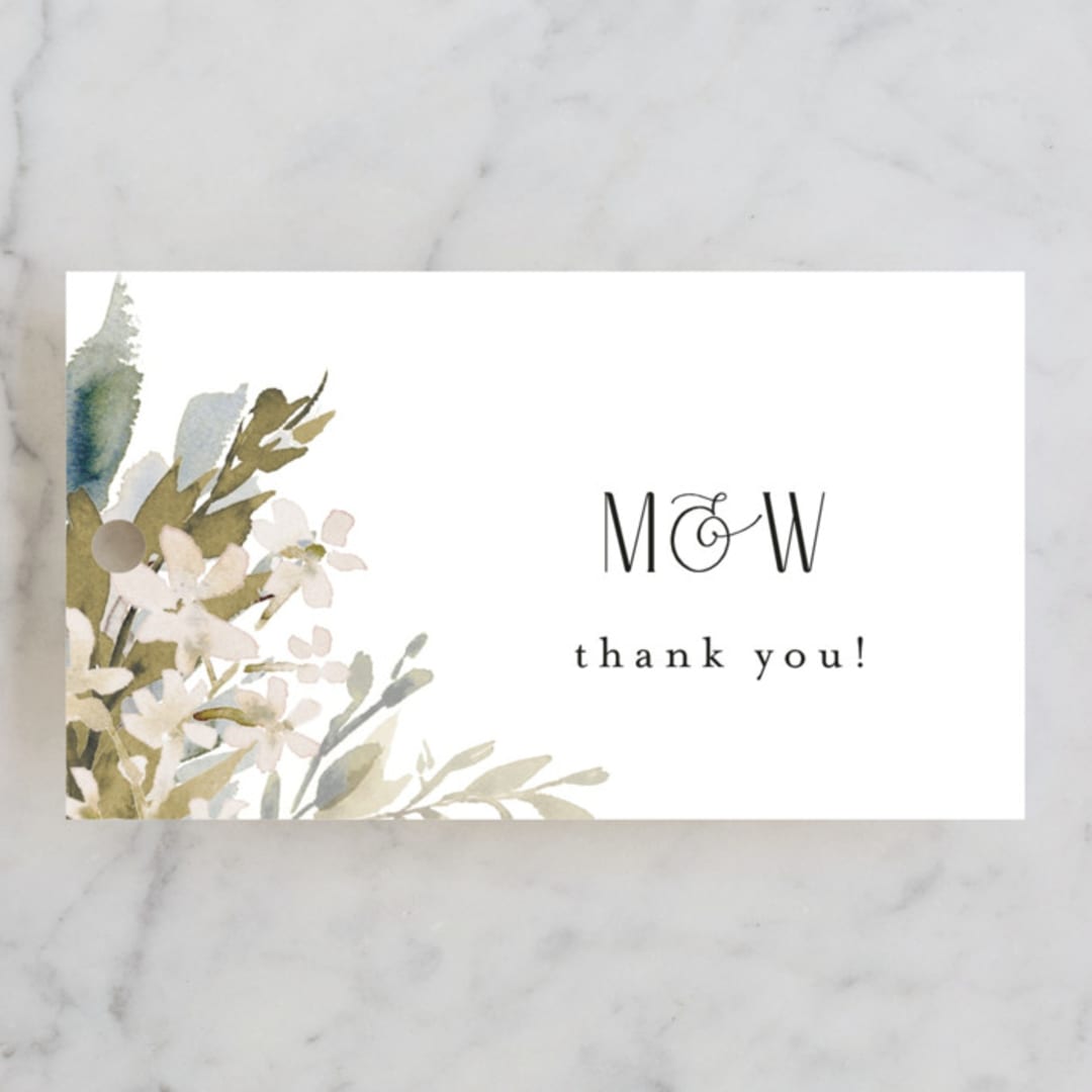 "Wedding Festive" - Wedding Favor Tags in Frost by Chris Griffith - Front
