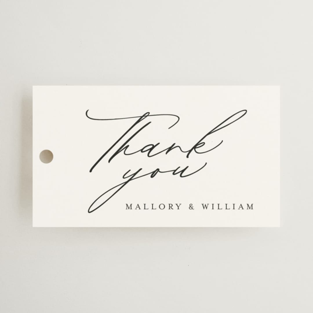 "Cielo" - Wedding Favor Tags in Ecru by Anna Elder - Front