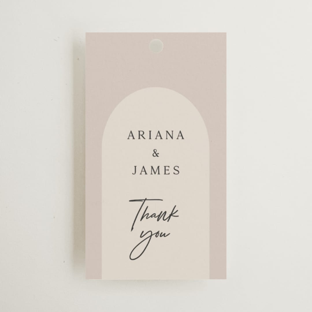 "the arch" - Wedding Favor Tags in Stone by Elly - Front