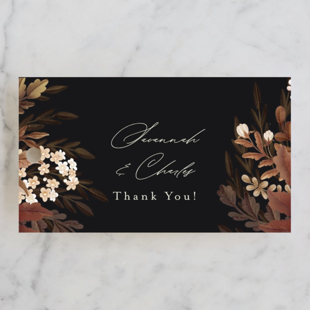 "Falling into Love" - Wedding Favor Tags in Rustic by Chris Griffith - Front