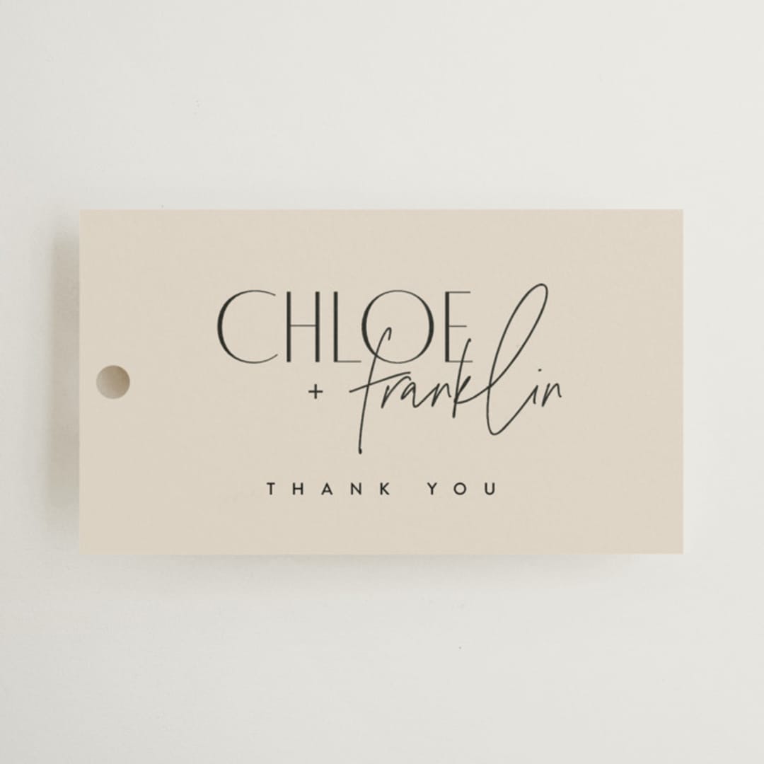 "Layered" - Wedding Favor Tags in Natural by Kelly Schmidt - Front
