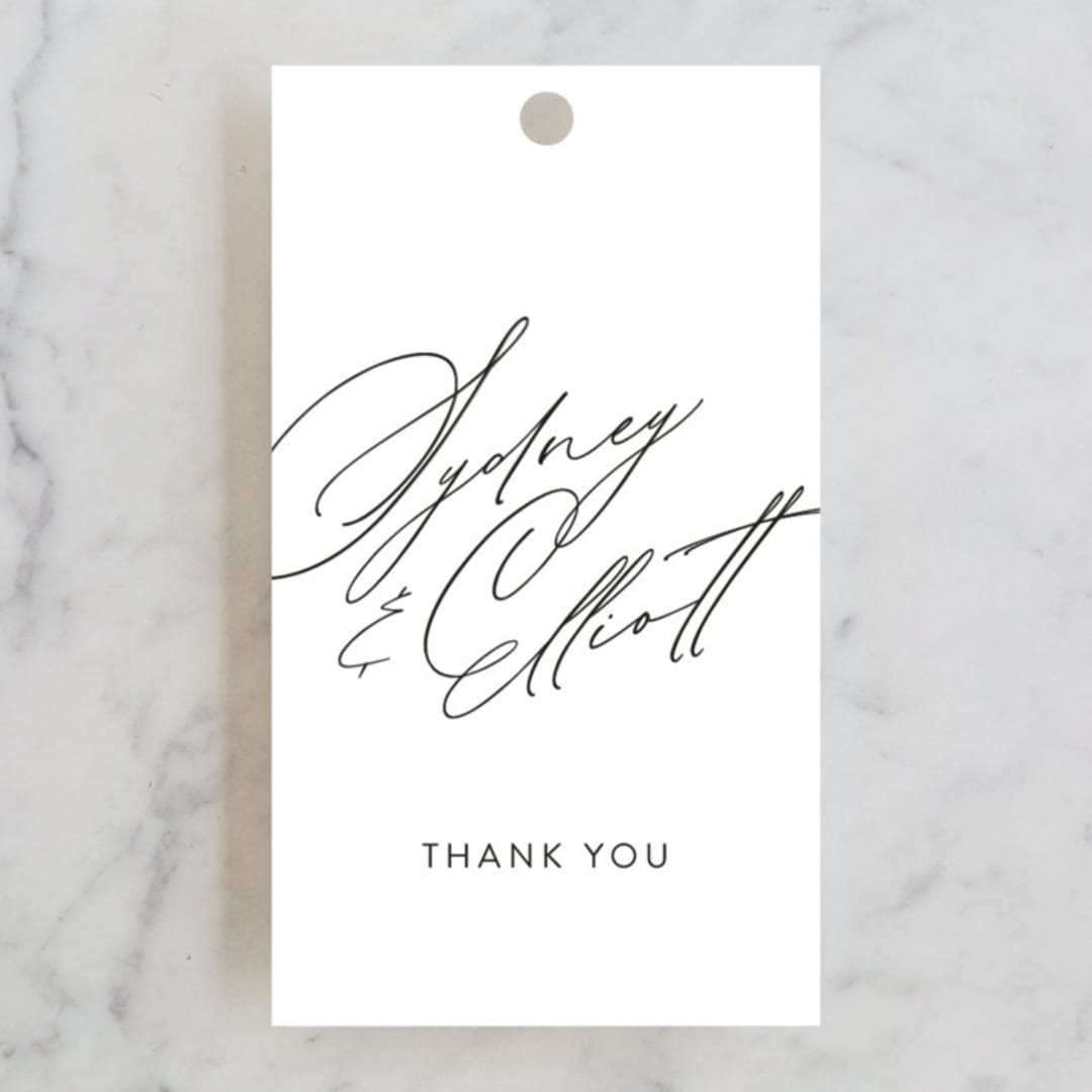 "By Your Side" - Wedding Favor Tags in Crest by Design Lotus - Front