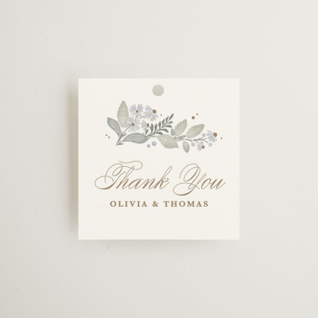 "Wild Flora" - Wedding Favor Tags in Meadow by Kristen Smith - Front
