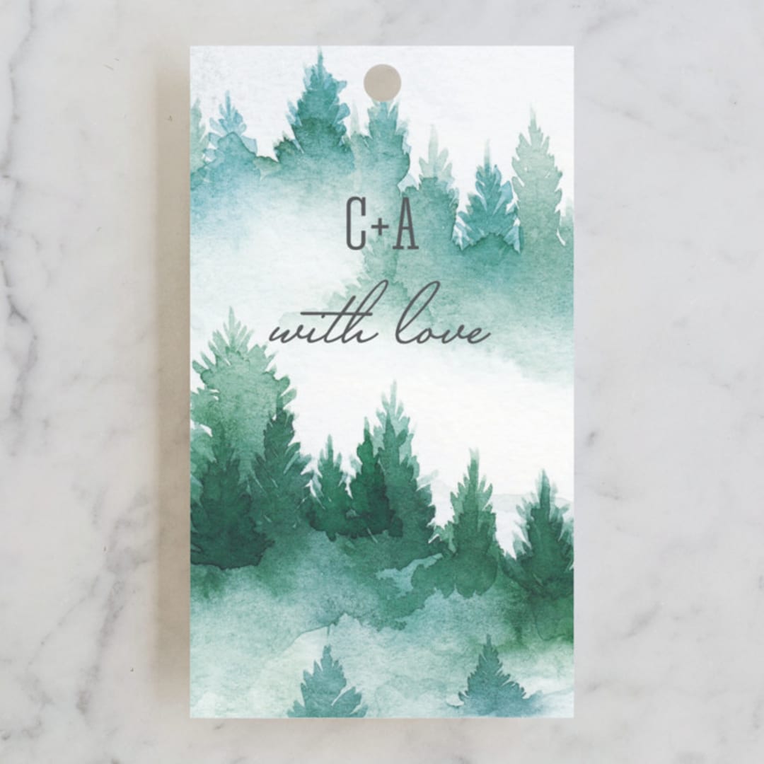 "Forest air" - Wedding Favor Tags in Forest by Yuliya Evseeva - Front