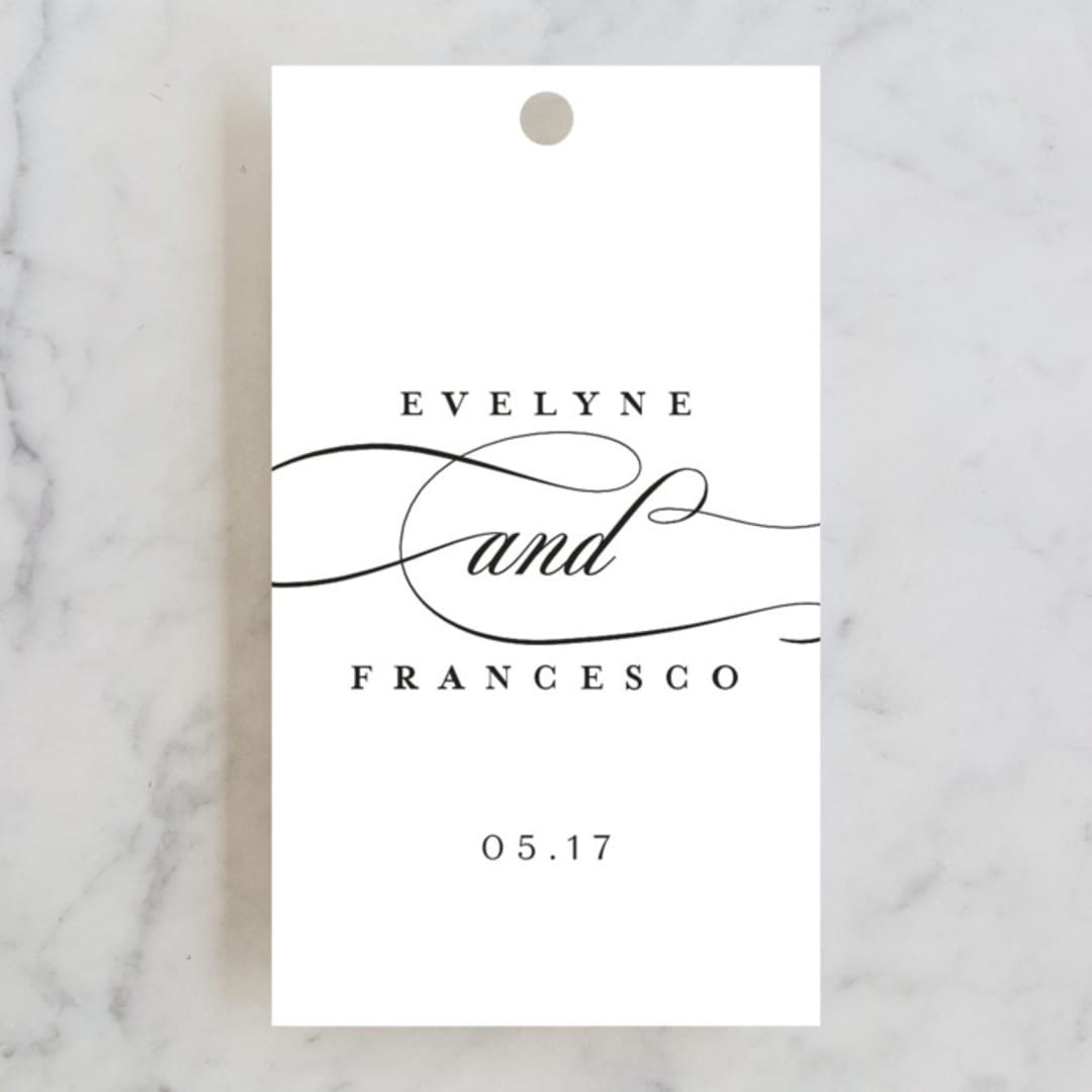 "Blancmange" - Wedding Favor Tags in Frost by chocomocacino - Front