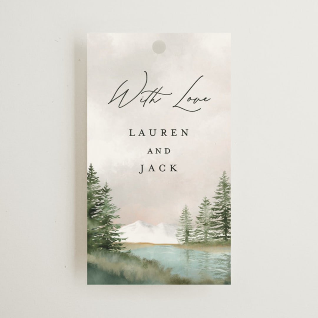 "montagna" - Wedding Favor Tags in Forest by Petra Kern - Front