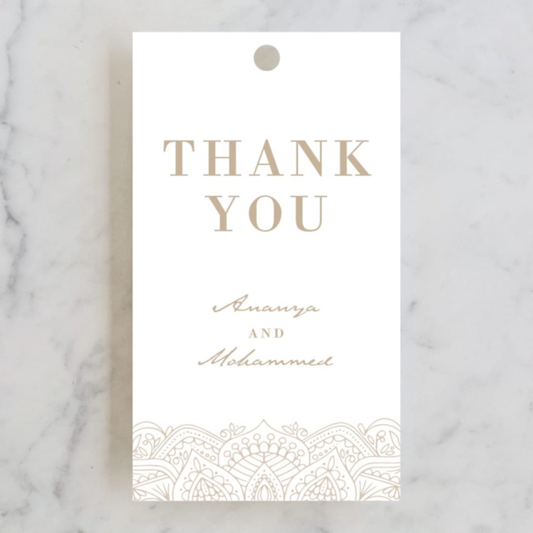 "Extravagant" - Wedding Favor Tags in Natural by Jessie Steury - Front