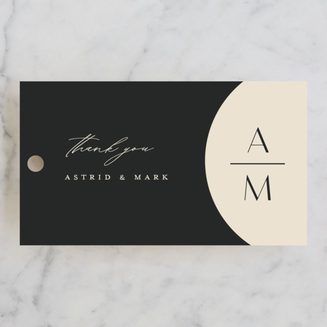 "Entwine" - Wedding Favor Tags in Matchbook by Christie Garcia - Front