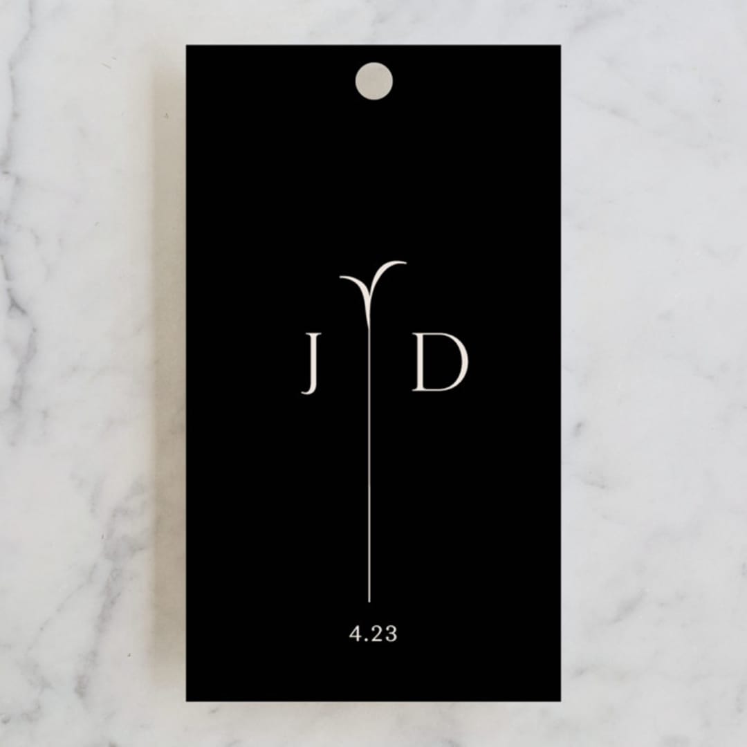 "Convergence" - Wedding Favor Tags in Cream by Annie Lowe - Front