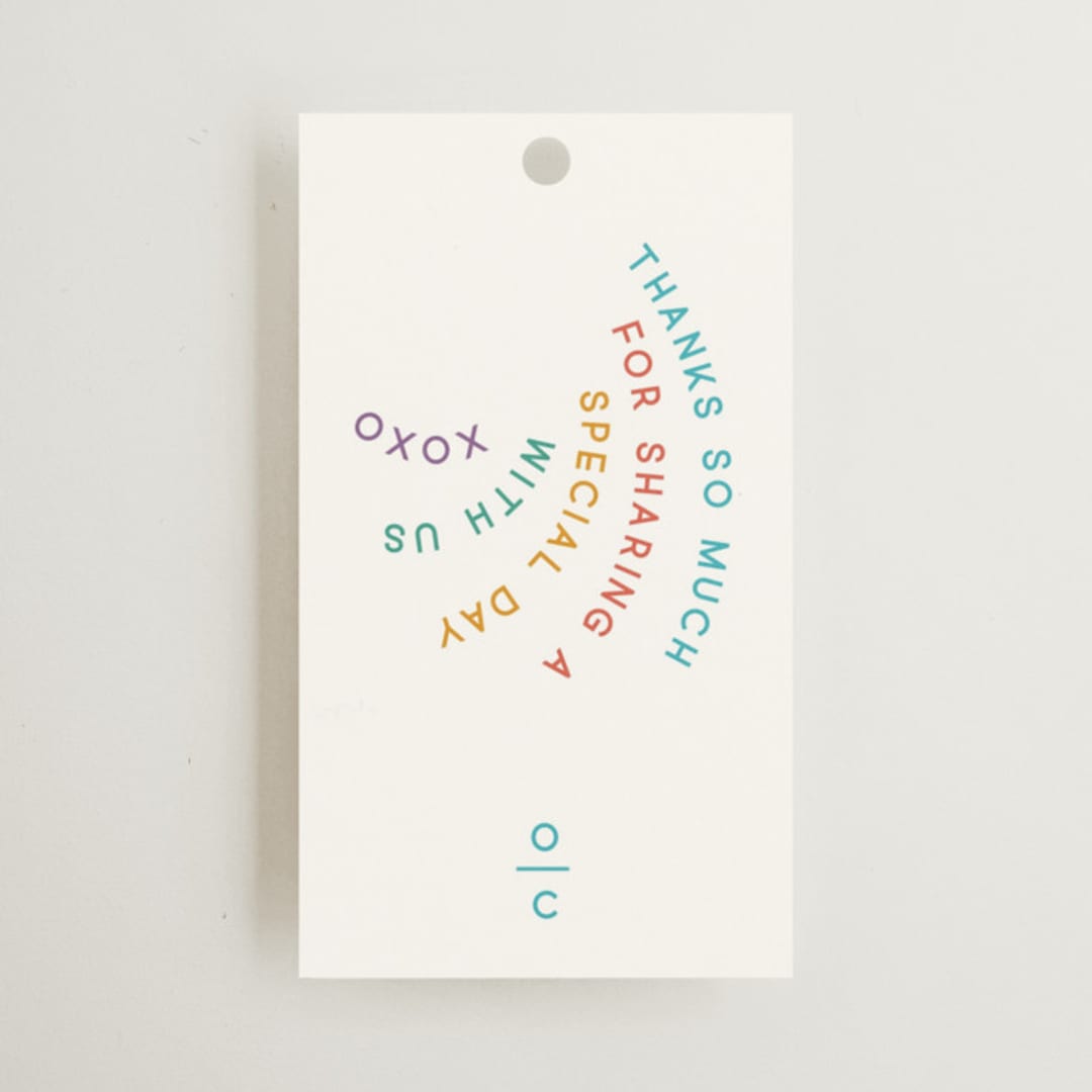"rainbow 2.0" - Wedding Favor Tags in Light Hearted by Deborah Chou - Front