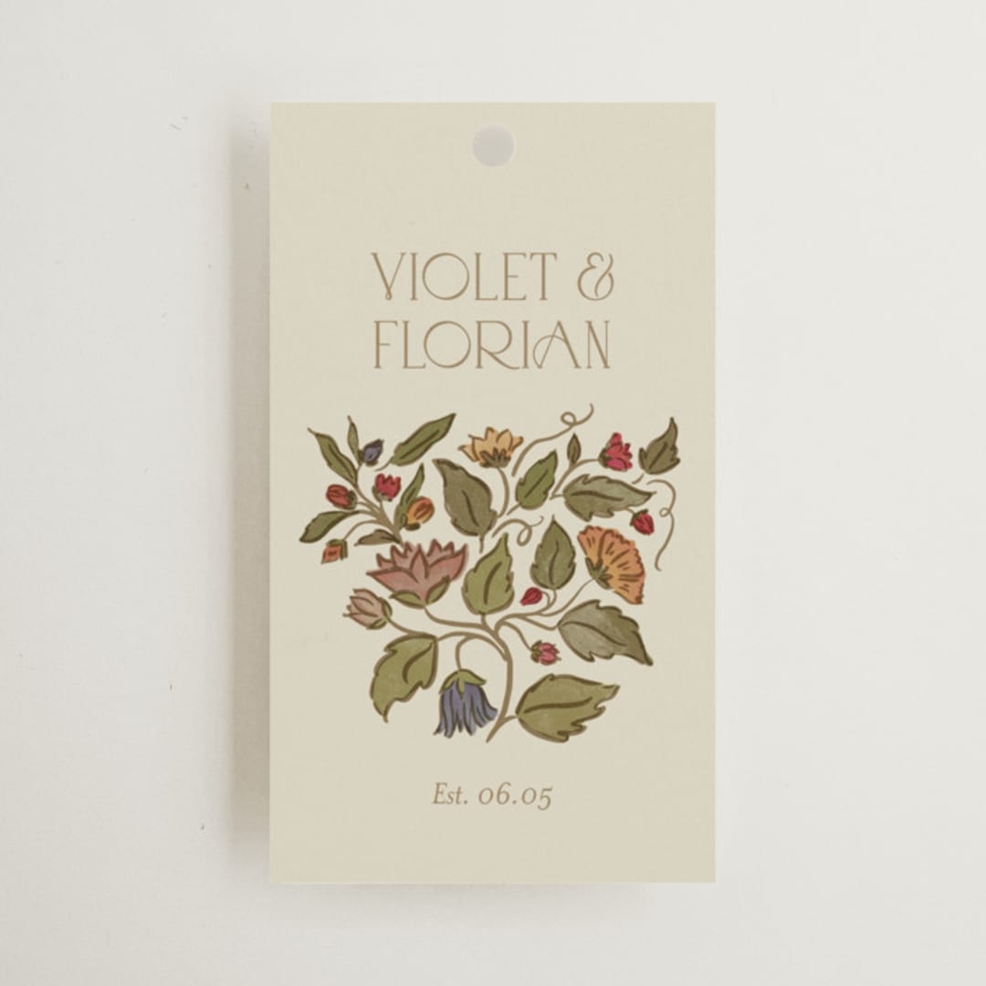 "Radiant Botany" - Wedding Favor Tags in Mint by Simona Camp - Front