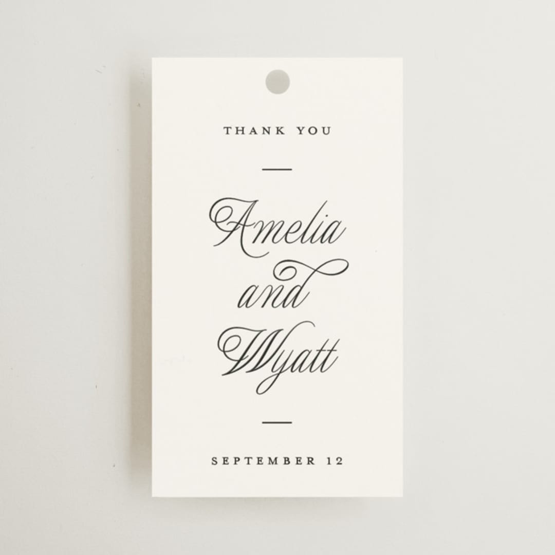 "Terra" - Wedding Favor Tags in Snow by Pixel and Hank - Front
