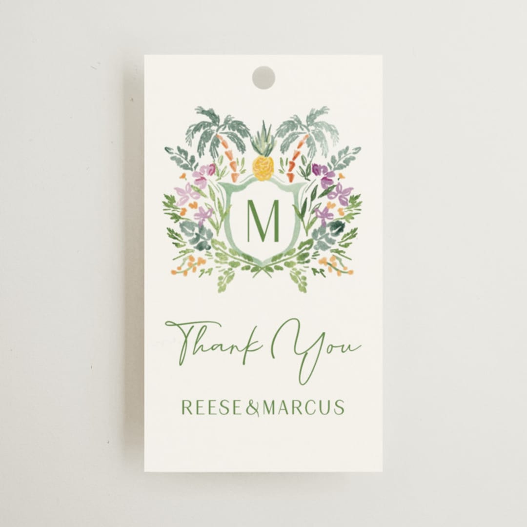 "Tropical Dreams" - Wedding Favor Tags in Jungle by Petra Kern - Front
